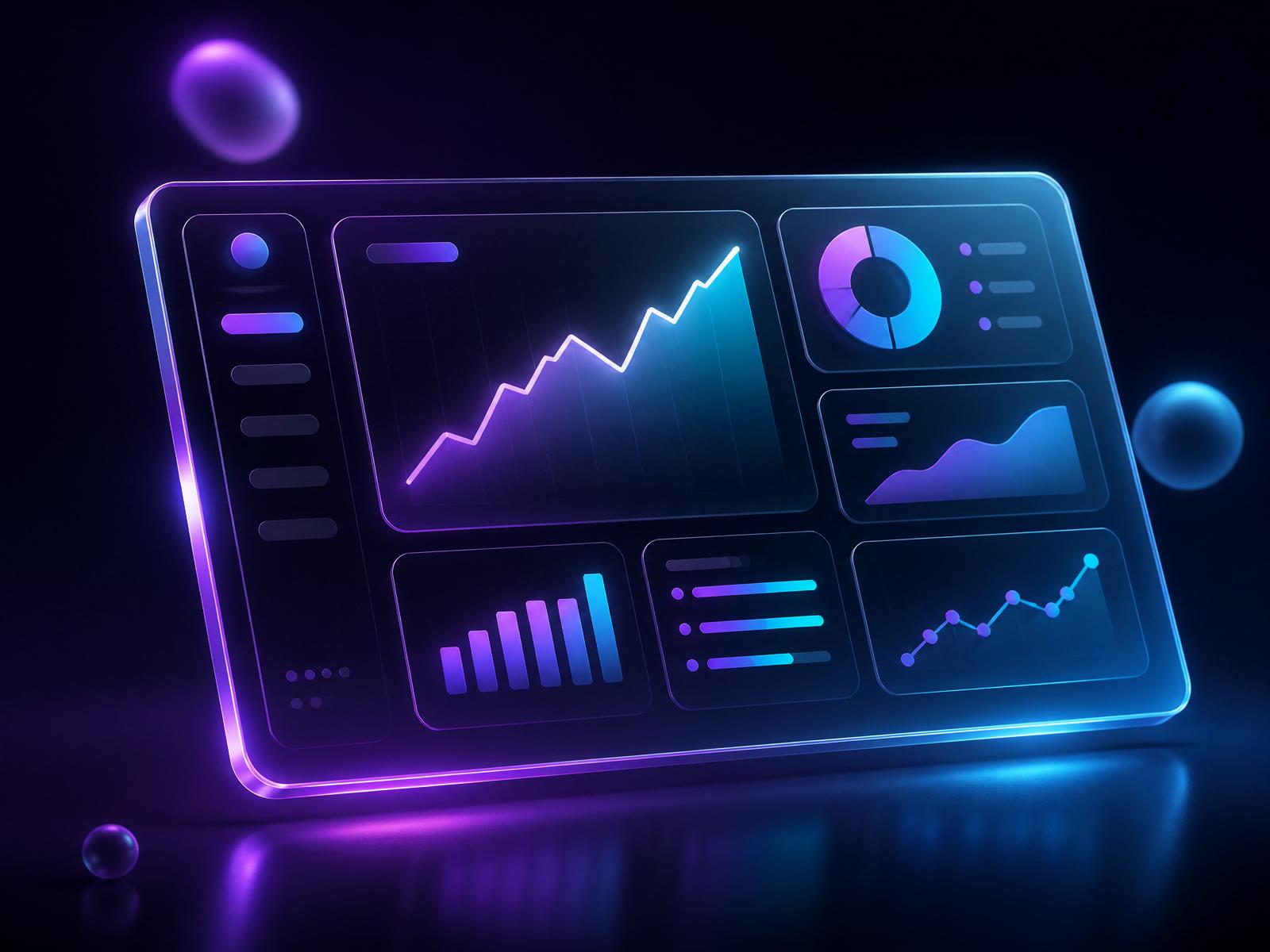Premium growth dashboard showing rising bookings and reviews